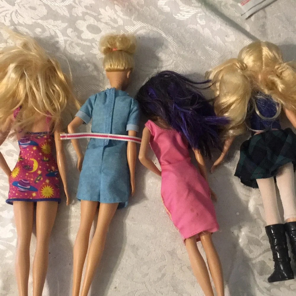 Kids Fashion Dolls Set - Blonde, Blue, Pink, Multicolor